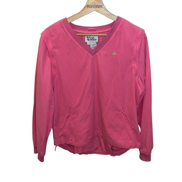 LILLY PULITZER Vintage Pink Windbreaker Jacket or Sleeveless Vest Pullover - Picture 1 of 5